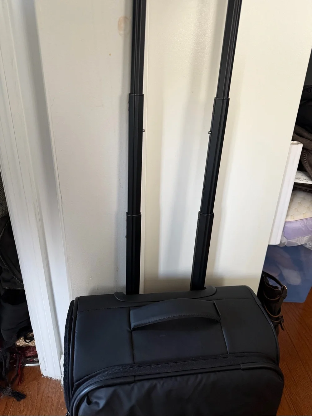 Luka Soft-Sided Mini Carry-On Luggage in Matte Black - Picture 11 of 11